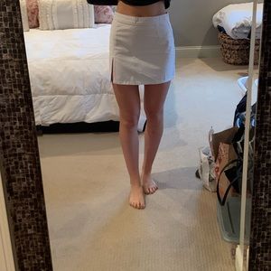 White Skirt with Slit